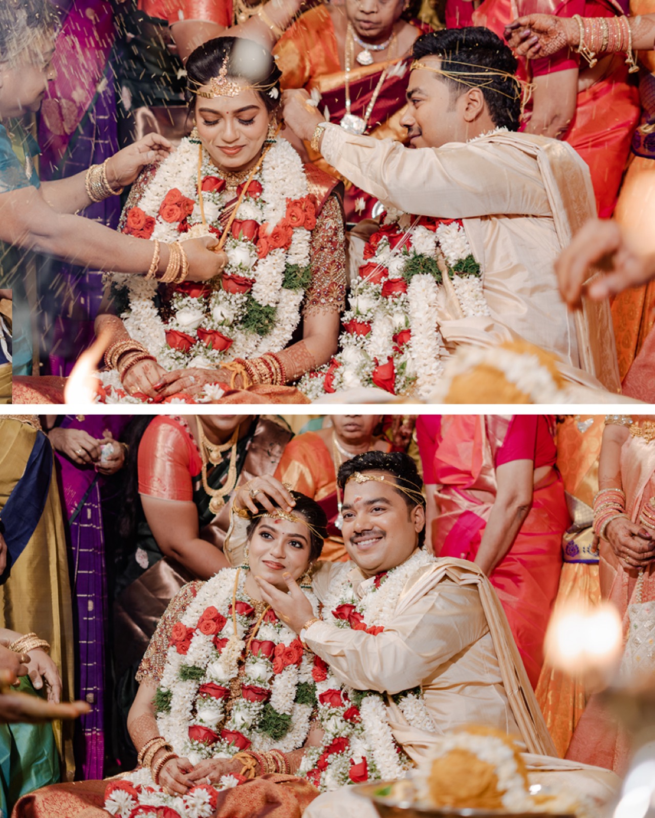 Blessings falling during the muhurtham