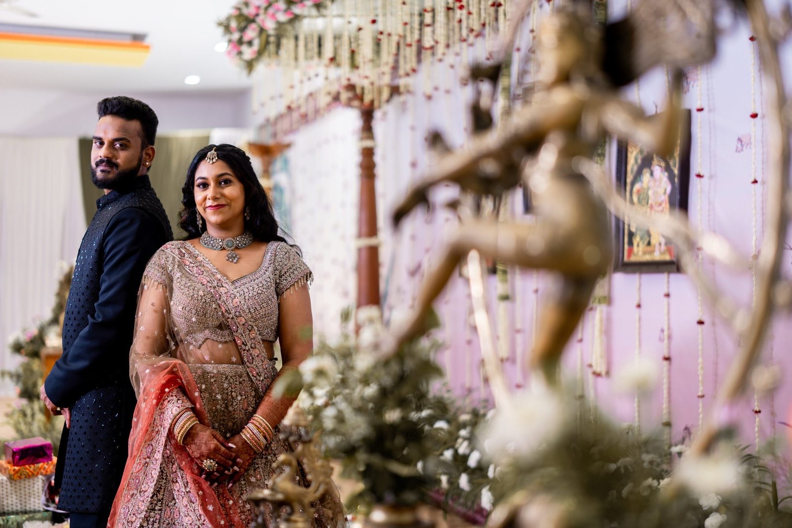 Bride and groom at the reception